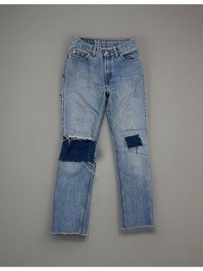 Vintage Levis  517 Ripped Stonewash Jeans Womens Destroyed Patch Denim 24x28